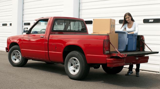 How to move large items in your pickup truck bed.
